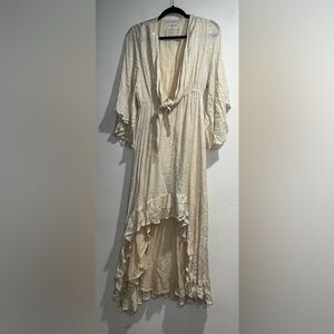 SUNDRESS Juliana sequin high low maxi dress in Saint Barth Coconut REVOLVE